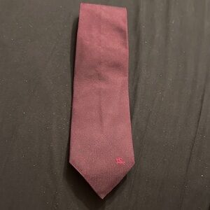 Burberry Burgundy Silk Tie